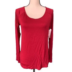 NEW Melrose & Market Red Long Sleeve Tee